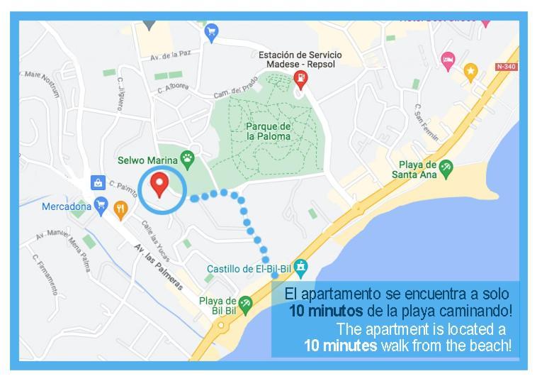 2Bdr Sunny Apartment With Pool And Private Parking In Benalmádena Esterno foto